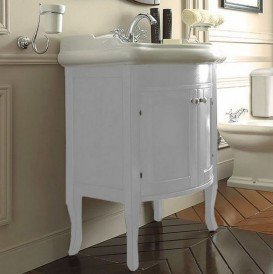 Тумба під раковину Kerasan Retro 73 см масив дерева білий матовий 734930