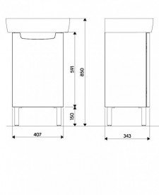 Тумба под раковину Kolo Rekord 40.7 белый глянец 89543000