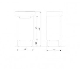 Тумба під раковину Kolo Rekord 40.7 венге 89544000