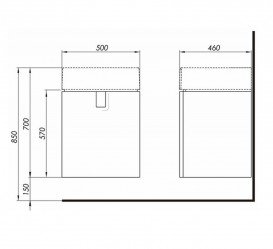 Тумба под раковину Kolo Twins 50 черный матовый 89497000