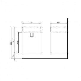 Тумба под раковину Kolo Twins 50 белый глянец 89495000