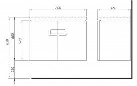 Тумба під раковину Kolo Twins чорна матова 89549000