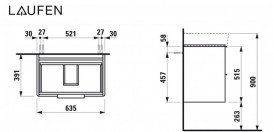 Тумба під раковину Laufen Base 63,5х39,1 см ДСП світлий в'яз H4023121102621