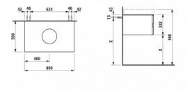 Тумба под раковину Laufen IL Bagno Alessi One 80х50х33,3 см шпон грецкий орех H4240330976301