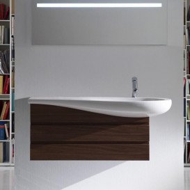 Тумба під раковину Laufen IL Bagno Alessi One 99,4х32х48,5 см шпон волоський горіх H4245000976301