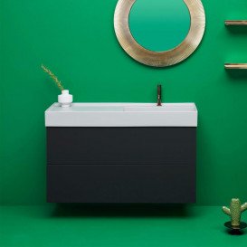 Тумба під раковину Laufen Kartell 118х45 см МДФ темно-сірий H4076490336421