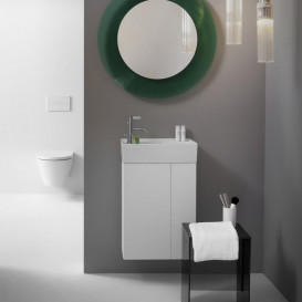 Тумба під раковину Laufen Kartell 44х27 см петлі зліва МДФ білий матовий H4075170336401