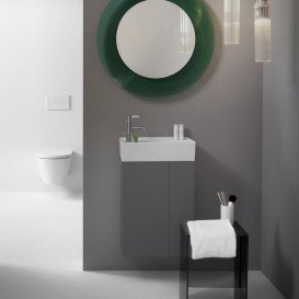 Тумба под раковину Laufen Kartell 44х27 см петли слева МДФ темно-серый H4075170336421