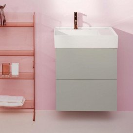 Тумба під раковину Laufen Kartell 58х45 см МДФ сіра галька H4075580336411
