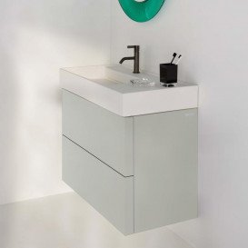 Тумба под раковину Laufen Kartell 88х45 см МДФ серая галька H4076180336411