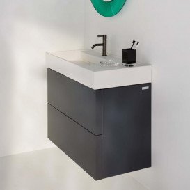 Тумба под раковину Laufen Kartell 88х45 см МДФ темно-серый H4076180336421