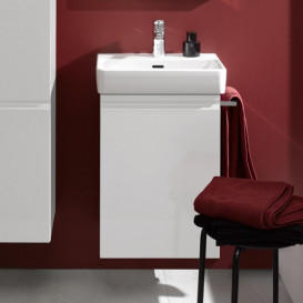 Тумба под раковину Laufen Pro S подвесная 41,5х32,1 см петли справа МДФ белый глянцевый H4833020964751