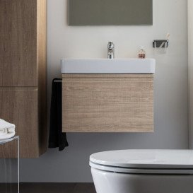 Тумба под раковину Laufen Pro S подвесная 61,6х45 см МДФ светлый дуб H4834210964791