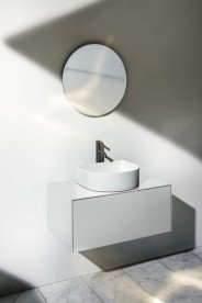 Тумба под раковину Laufen Sonar 60 см с отверстием в центре МДФ/ДСП белый матовый H4054010341701