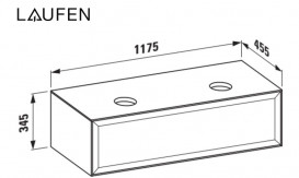 Тумба під раковину Laufen The New Classic 120 см МДФ/ДСП сірий H4060800856271