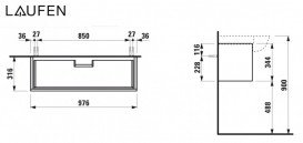 Тумба под раковину Laufen The New Classic 100 см МДФ/ДСП белый матовый H4060910851701