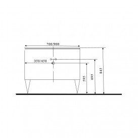 Тумба под раковину Marsan Amande 900 МДФ черный Amande900black