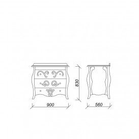 Тумба під раковину Marsan Arlette 900 МДФ білий Arlette900white