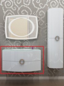 Тумба під раковину Marsan Beatrice 900 МДФ білий Beatrice900белий