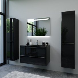 Тумба под раковину Marsan Brigitte-2 1100 МДФ черный Brigitte2-1100black