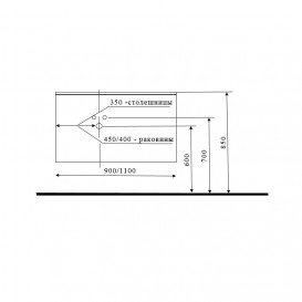 Тумба под раковину Marsan Brigitte 900 МДФ графит Brigitte900graphite