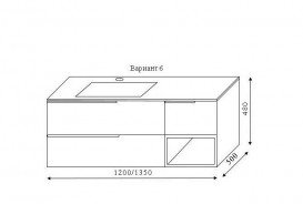 Тумба под раковину Marsan Chester 1200 МДФ меланж Chester6-1200melange