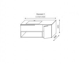 Тумба под раковину Marsan Chester 1300 МДФ карри Chester5-1300curry