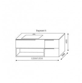 Тумба под раковину Marsan Chester 1350 МДФ белый Chester8-1350white