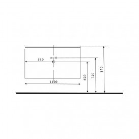 Тумба под раковину Marsan Felicie 1110 дерево/МДФ белый/серебро Felicie1110silver
