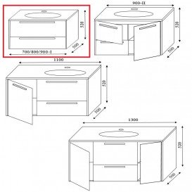 Тумба під раковину Marsan Felix 800 МДФ графіт Felix800графит