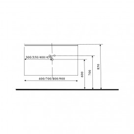 Тумба под раковину Marsan Louise 600 МДФ графит Louise600graphite