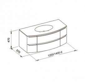 Тумба под раковину Marsan Madeleine-2 1200 МДФ бисмарк Madeleine2-1200bismarck