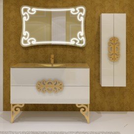 Тумба під раковину Marsan Malvine 1200 МДФ білий Malvine1200white