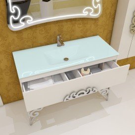 Тумба під раковину Marsan Malvine 1200 МДФ білий Malvine1200white