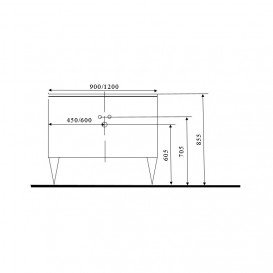 Тумба под раковину Marsan Malvine 1200 МДФ бисмарк Malvine1200bismarck