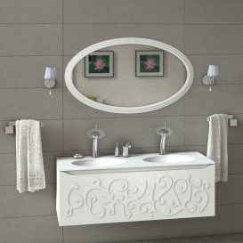 Тумба под раковину Marsan Marsel 1500 МДФ белый Marsel1500white