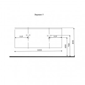 Тумба під раковину Marsan Marshall 1600 МДФ білий Marshall1600white