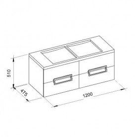 Тумба под раковину Marsan Monique 1200 МДФ розовый Monique1200pink