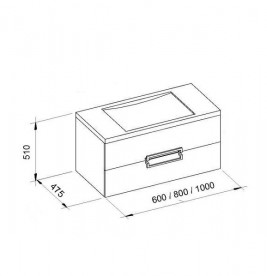 Тумба під раковину Marsan Monique 800 МДФ баклажан Monique800baklajan