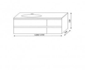 Тумба под раковину Marsan Nikolet 1350 МДФ капучино Nikolet1350cappuccino