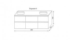 Тумба под раковину Marsan Nikolet 1800 МДФ бисмарк Nikolet1800bismarck