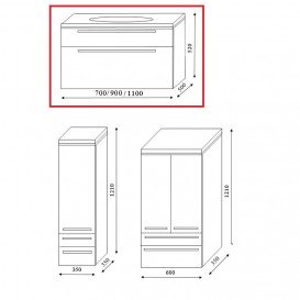 Тумба под раковину Marsan Pascal 1100 МДФ бисмарк Pascal1100бисмарк