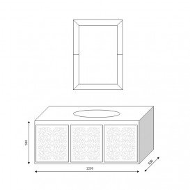 Тумба під раковину Marsan Vincent 1200 МДФ білий Vincent1200white