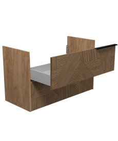 Тумба під раковину Мийдодир Cubic 100-A 97х42,8 см ДСП дуб підсмажений 00-0008590