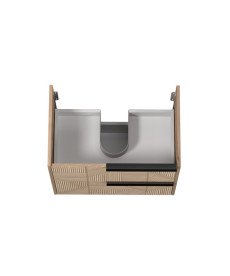 Тумба под раковину Мойдодыр Illusion  70-A 66х42,8 см ДСП дуб натуральный 00-0008580