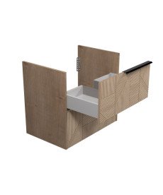 Тумба под раковину Мойдодыр Illusion  70-A 66х42,8 см ДСП дуб натуральный 00-0008580