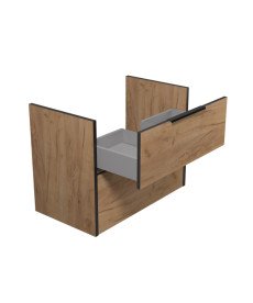 Тумба под раковину Мойдодыр Line Craft 70-А 69х44,5 см ДСП дуб крафт 00-0008016