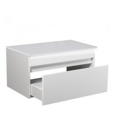 Тумба под раковину Мойдодыр Prime 80-А ST со столешницей 80х45 см ДСП/МДФ белый глянец 00-0008188