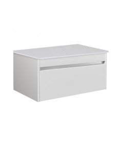 Тумба под раковину Мойдодыр Prime 80-А ST со столешницей 80х45 см ДСП/МДФ белый глянец 00-0008188