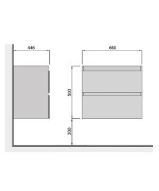 Тумба під раковину Мийдодір Unik 70-A 66х44,6 см ДСП/МДФ білий глянець 00-0008764